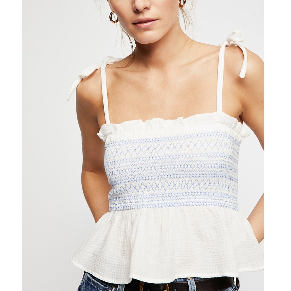 **Reduced** Free People smocked crop tank